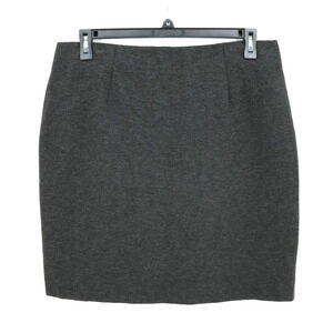 J Jill Skirt Womens Large Gray Ponte Knit Pencil Skirt Stretch Pull On Short